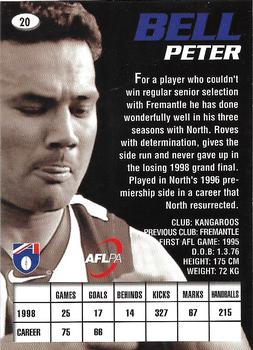 1999 Select AFL Premiere #20 Peter Bell Back